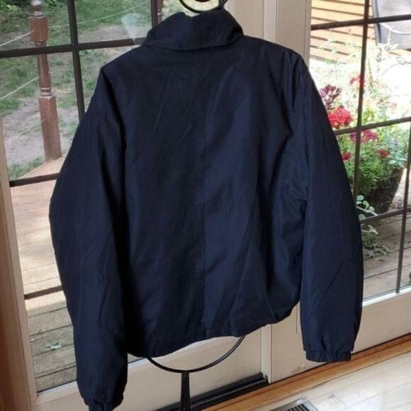 London Fog Black 2 in 1‎ Zip/Snap Insulated Lined Hooded Bomber Sz. L Jacket - Picture 6 of 14